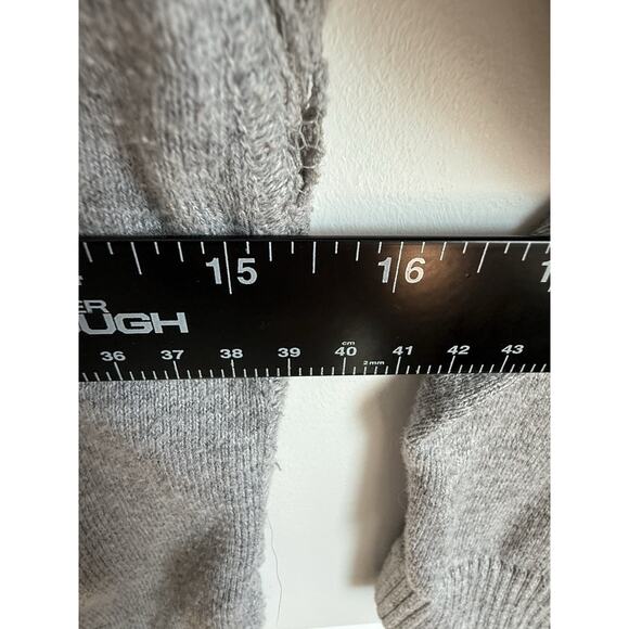 Y2K Hollister Lace Back Cardigan, Gray Button Up Sweater - Picture 8 of 9